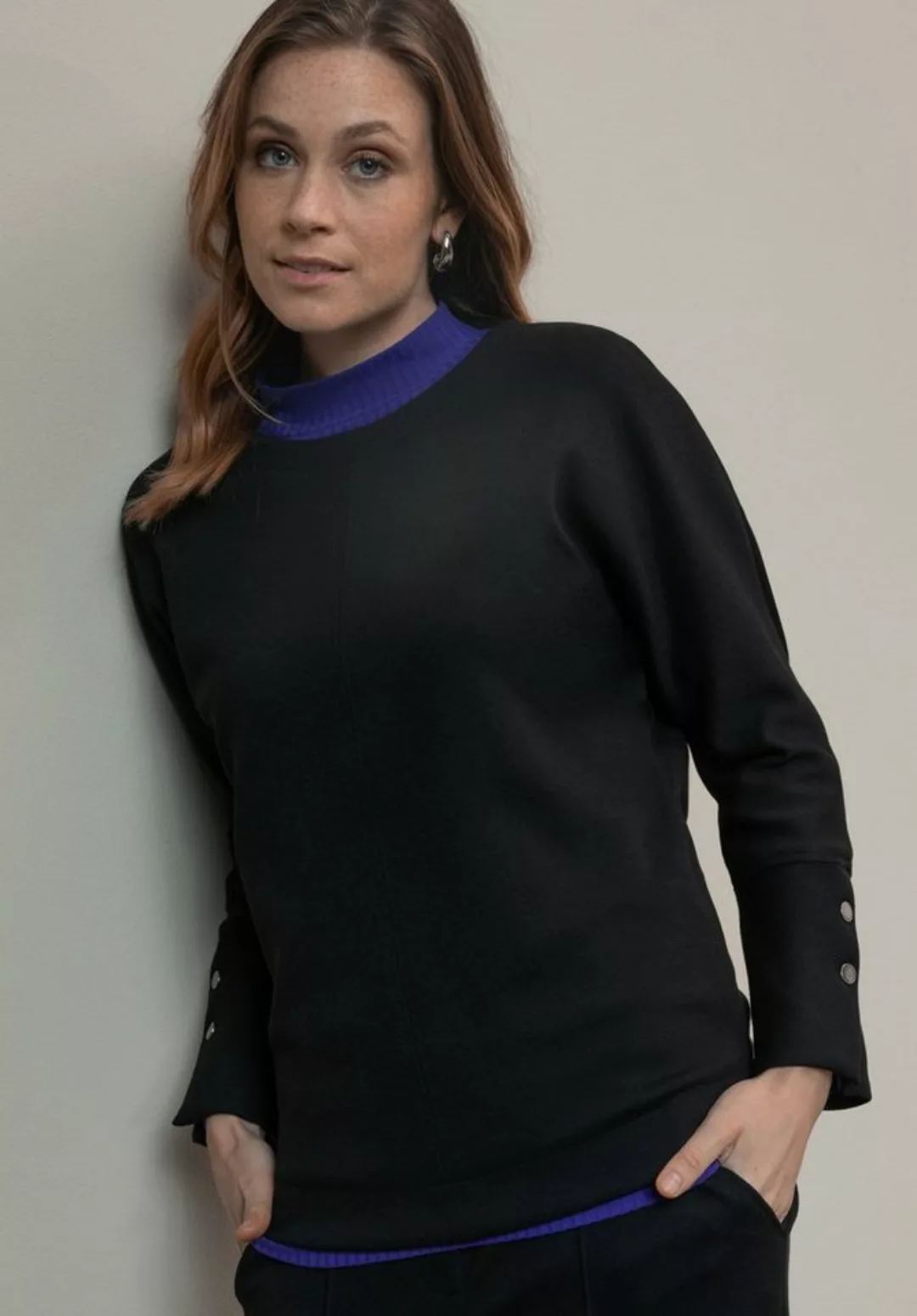 bianca Langarmshirt JULIE aus coolem Sweatshirtstoff in neutraler Farbe günstig online kaufen