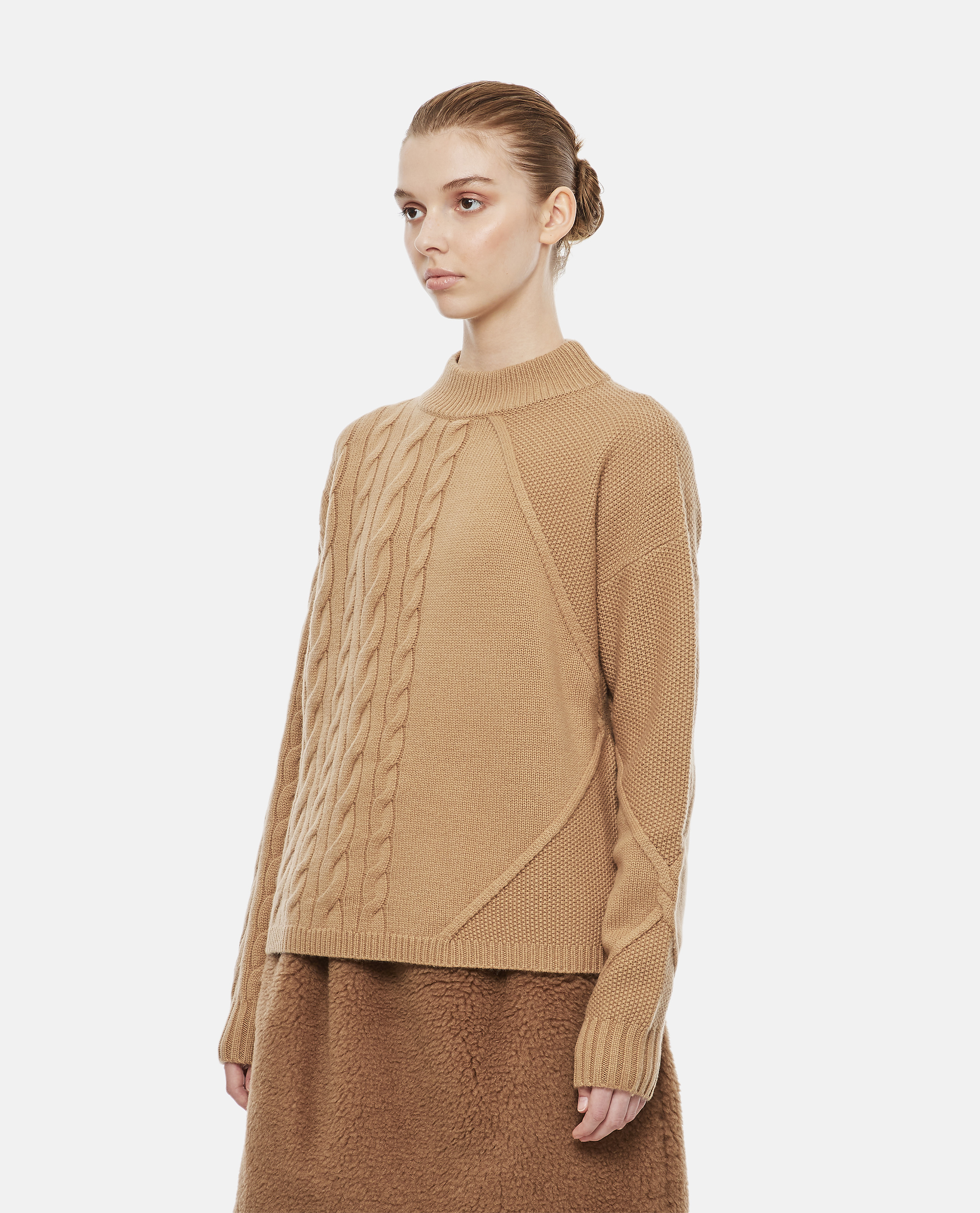 CASHMERE BRAIDED KNIT SWEATER günstig online kaufen