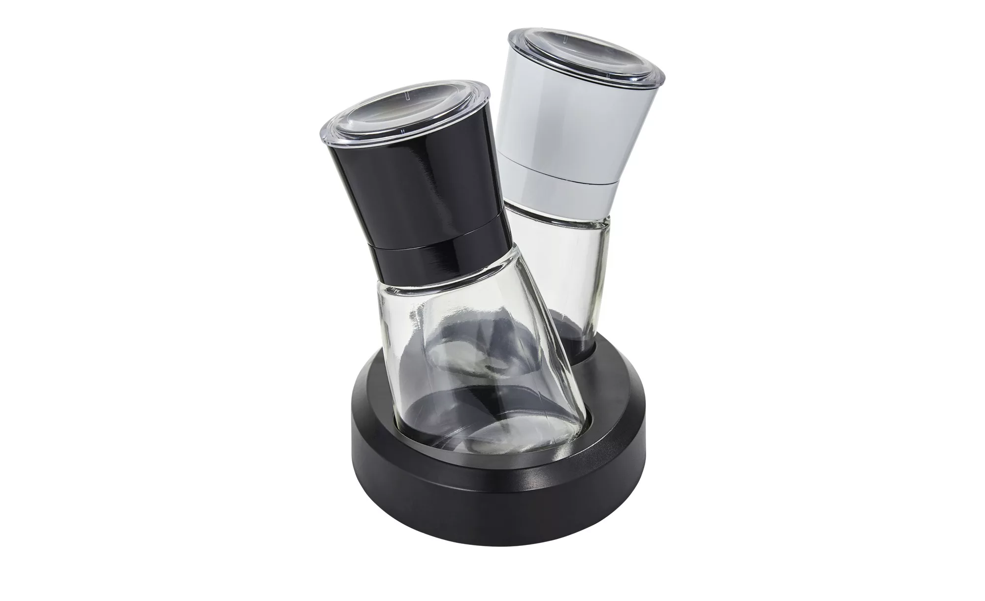 KHG Salz- und Pfeffermühlen-Set ¦ schwarz ¦ Glas , Kunststoff ¦ Maße (cm): günstig online kaufen