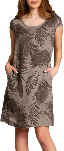 Caspar Sommerkleid SKL027 knielanges elegantes Damen Sommer Leinenkleid günstig online kaufen