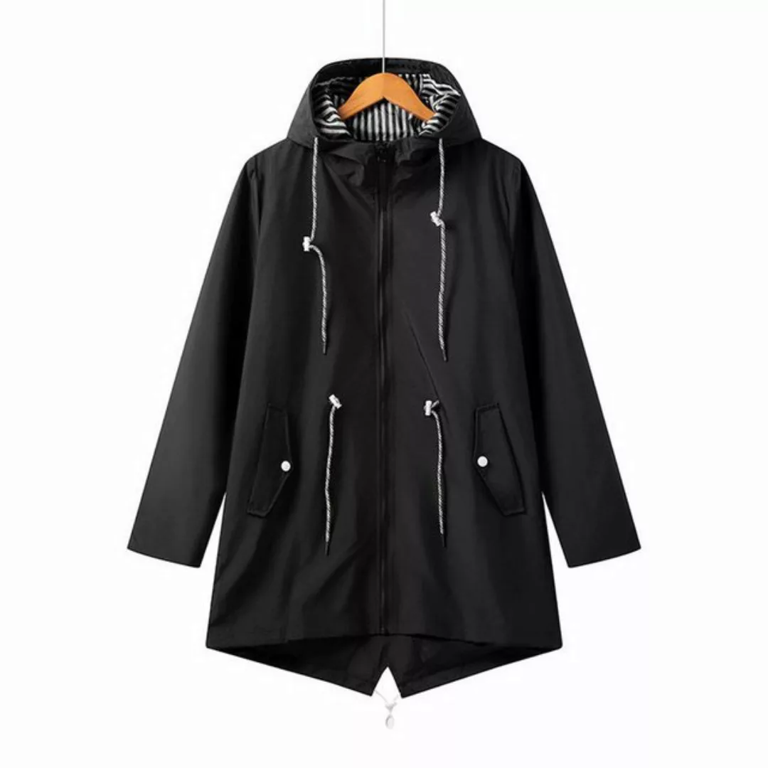 Nebelmeer Funktionsjacke Langärmelige mittellange Trenchcoat für Frauen mit günstig online kaufen