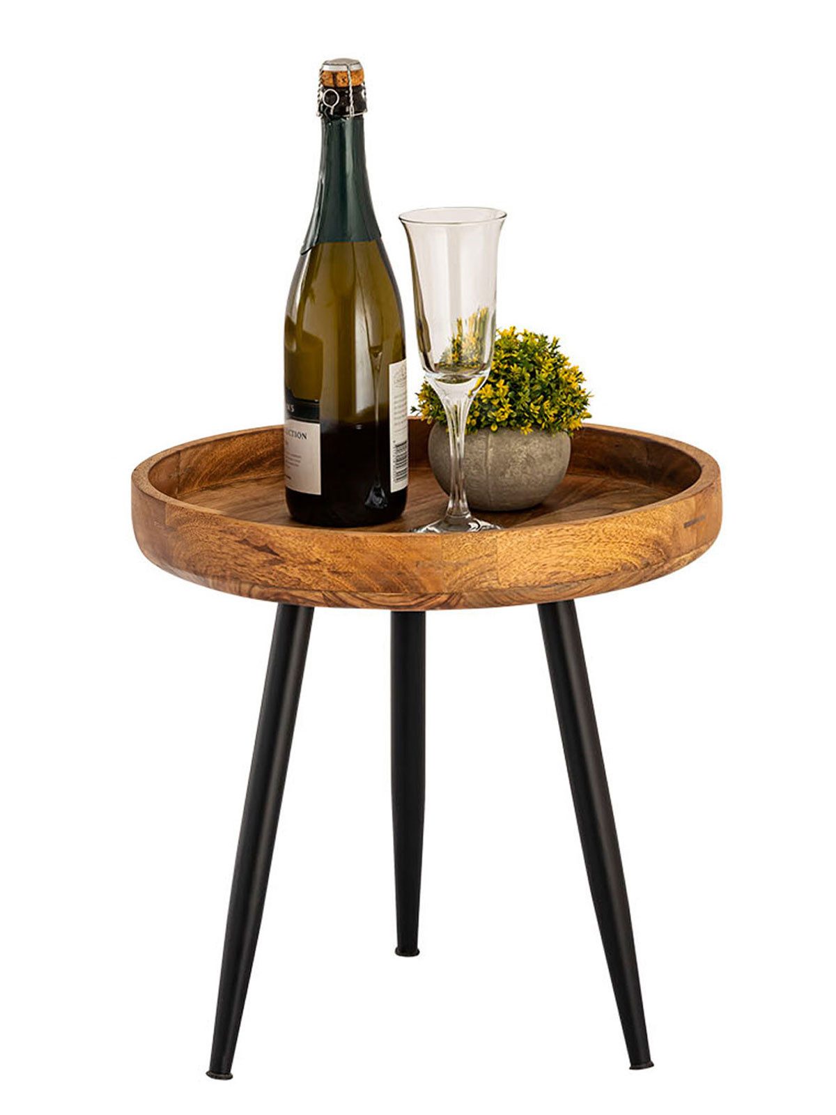 Amagohome Couchtisch Beistelltisch Holz rund ø günstig online kaufen