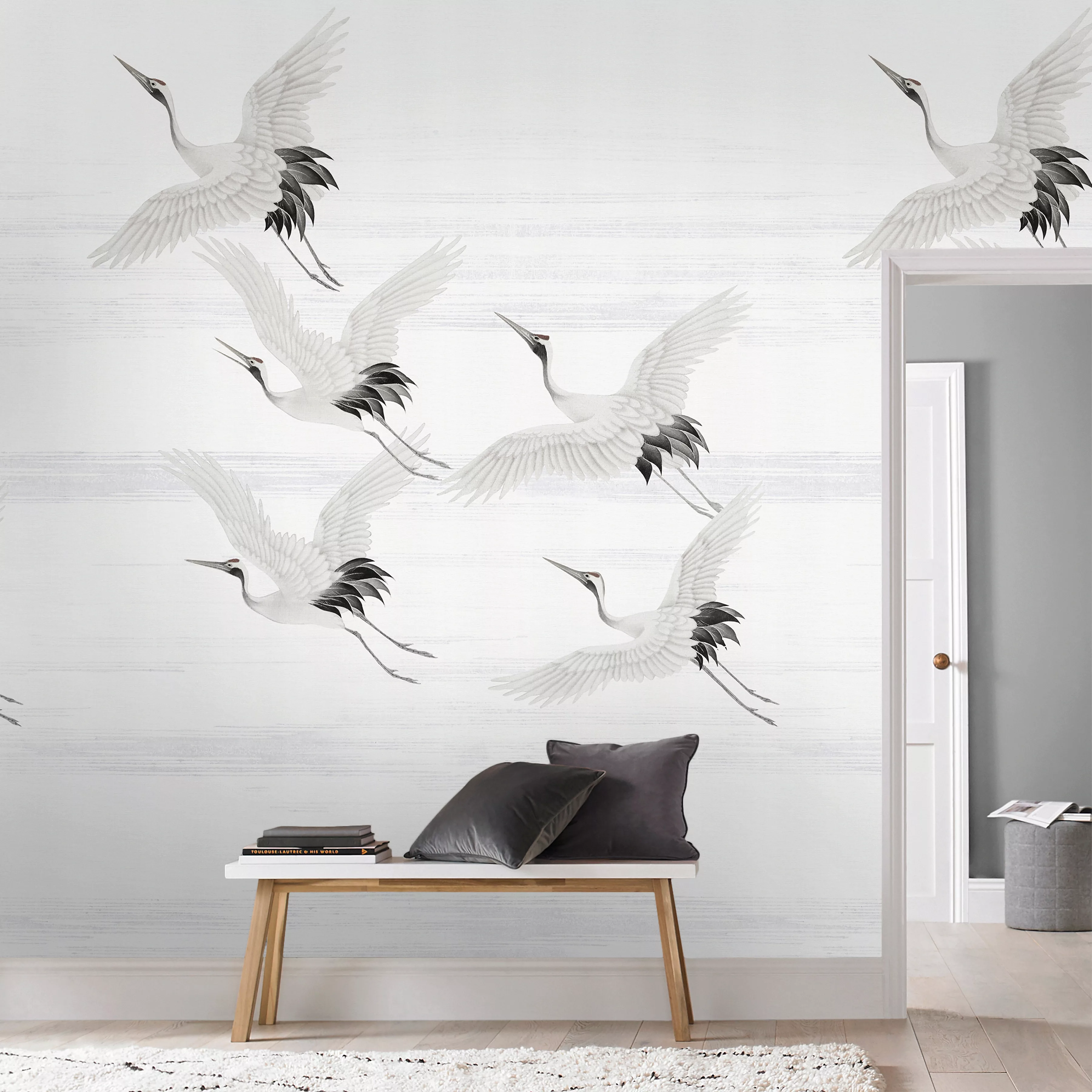 Art for the Home Fototapete Kraanvogels  280 x 200 cm günstig online kaufen