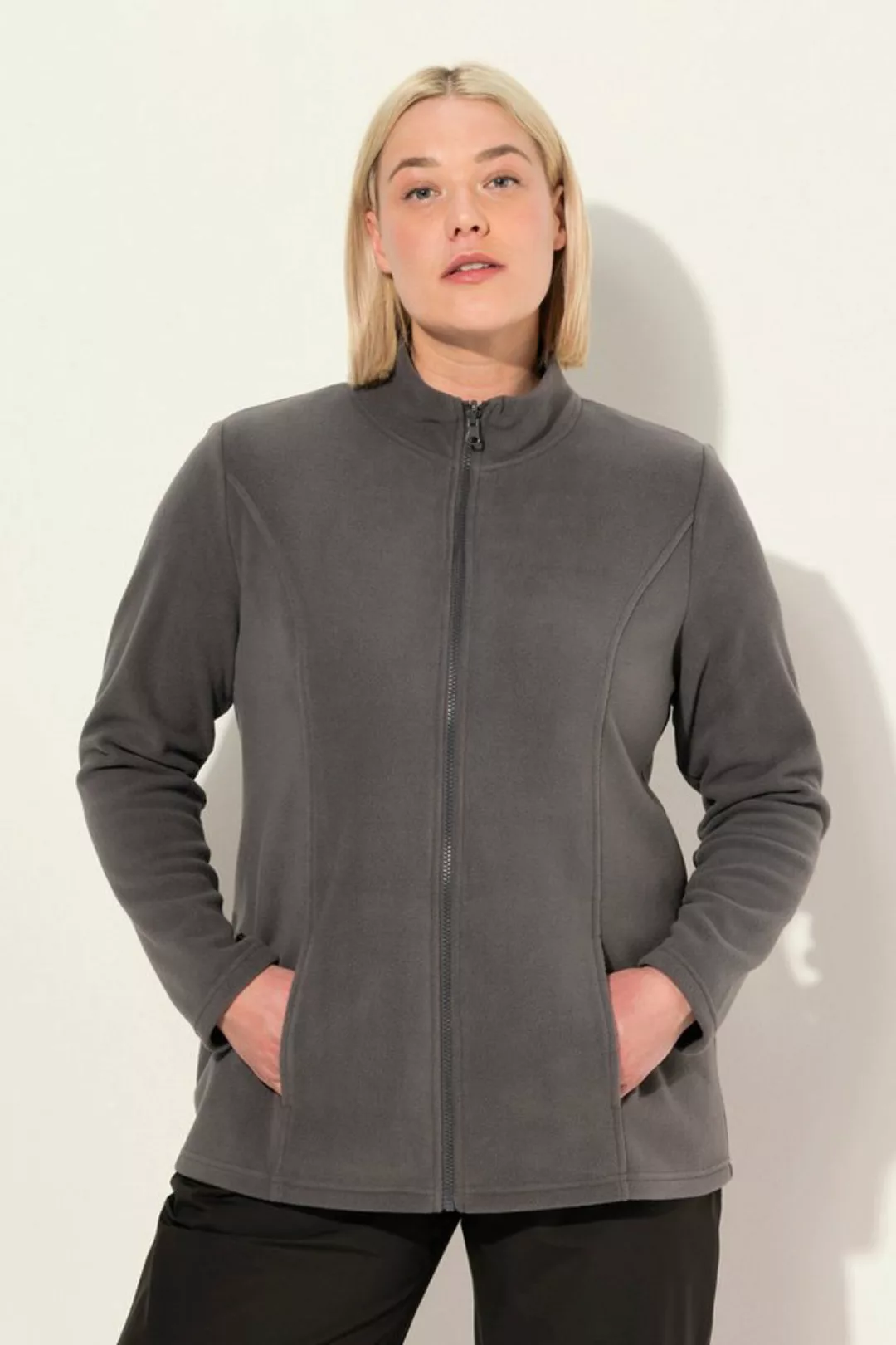 Ulla Popken Sweatjacke Fleecejacke Baukastensystem Innenjacke Stehkragen günstig online kaufen