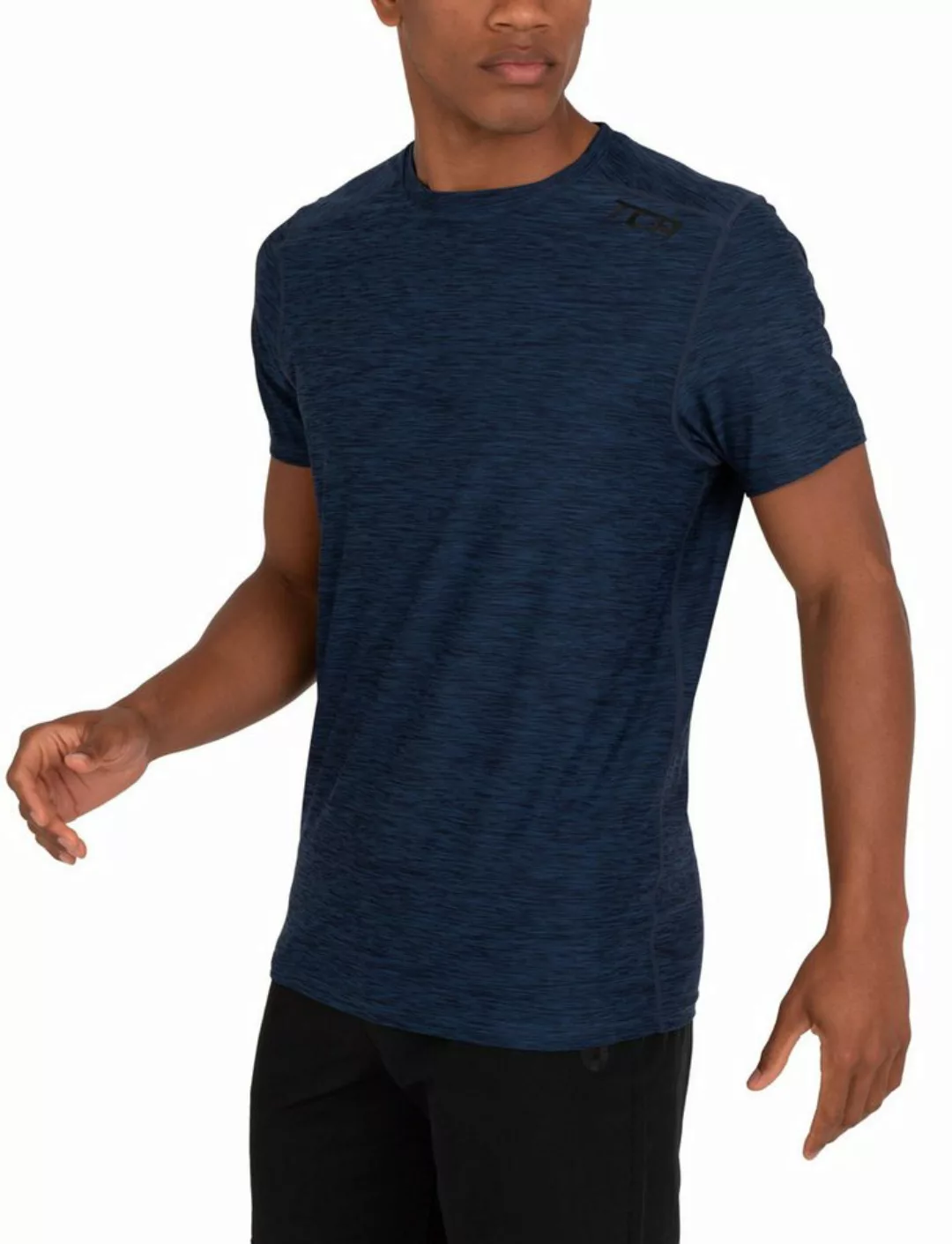 TCA T-Shirt TCA Herren Galaxy Laufshirt - Dunkelblau, M (1-tlg) günstig online kaufen