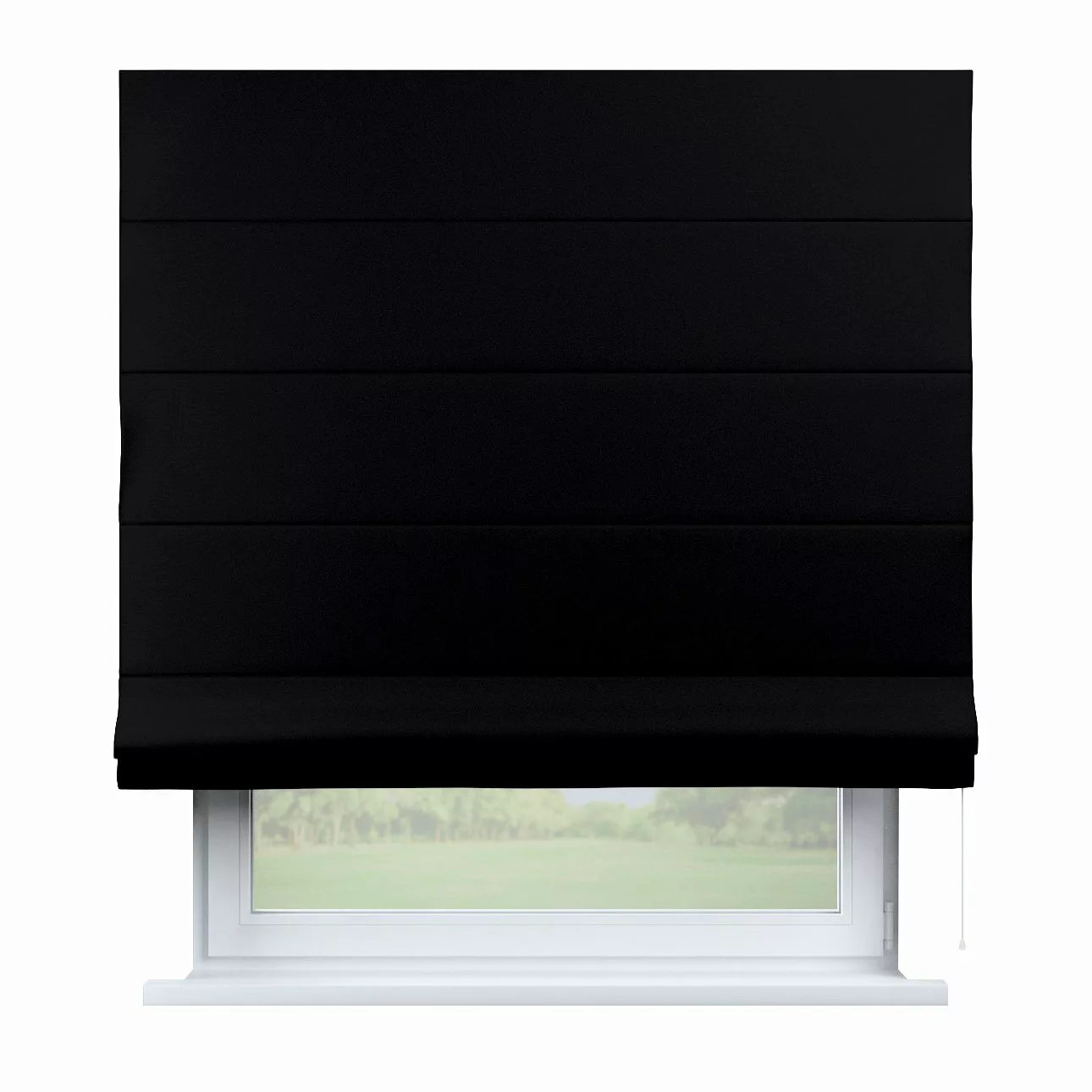 Dekoria Raffrollo Capri, schwarz, 130 x 170 cm günstig online kaufen