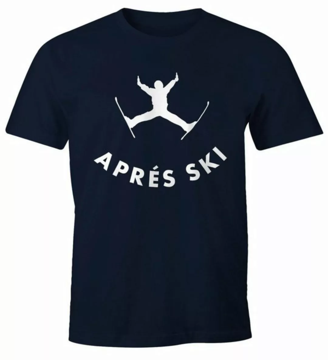 MoonWorks Print-Shirt Herren T-Shirt Apres Ski Sprung Bier Fun-Shirt Moonwo günstig online kaufen