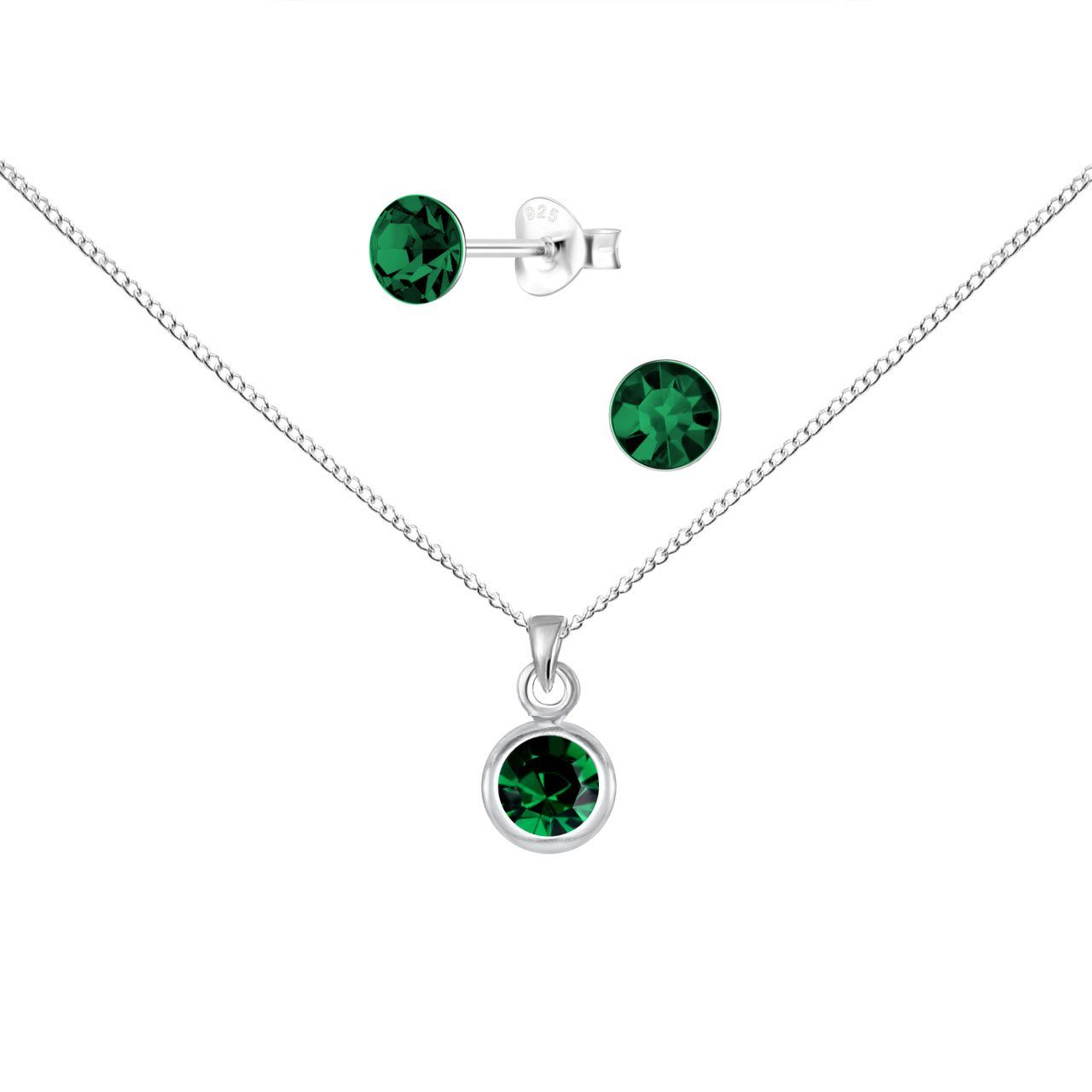 ALEXANDER YORK Schmuckset SOLITÄR emerald in günstig online kaufen