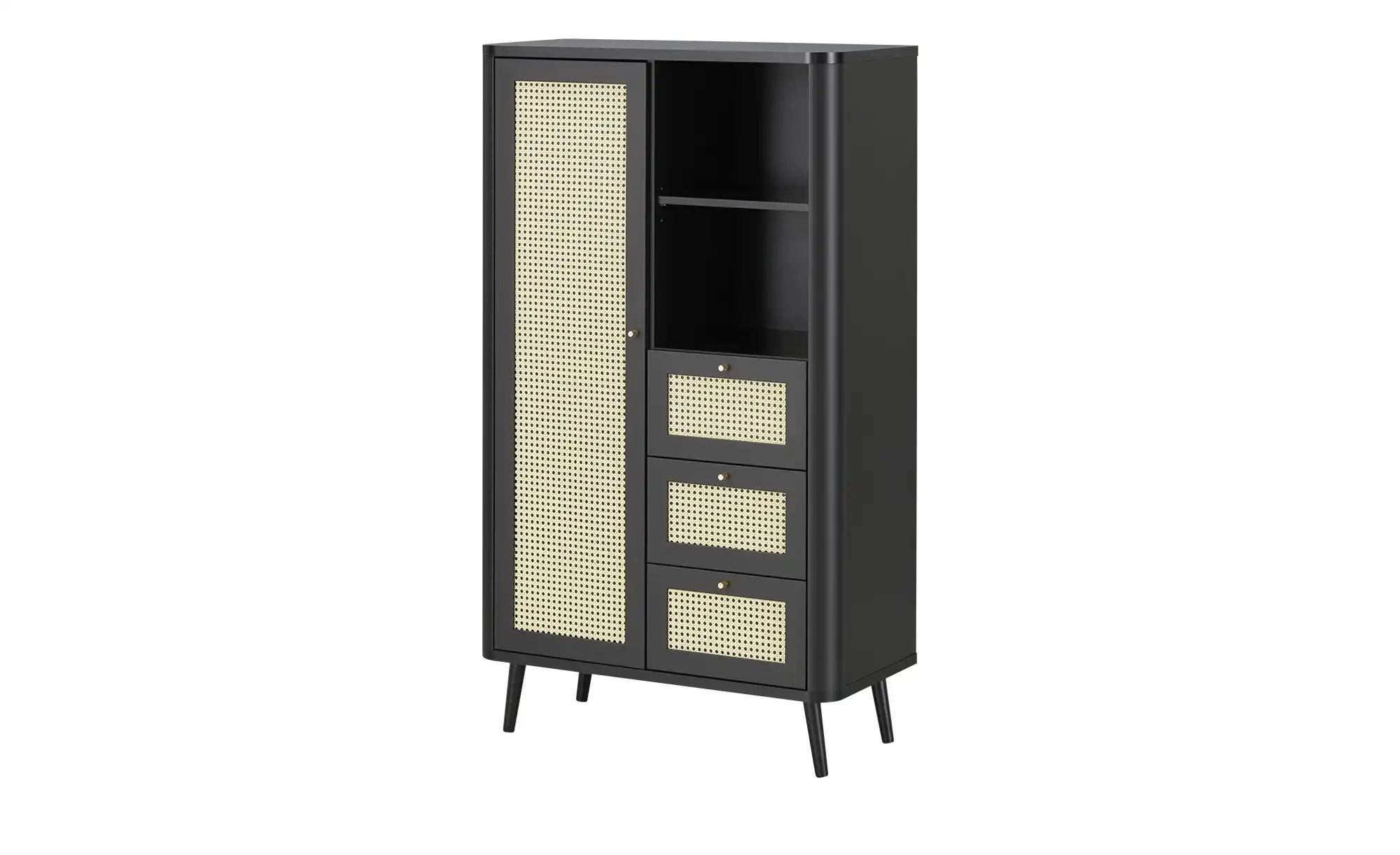 Roomers Highboard   Vienna Premium ¦ schwarz ¦ Maße (cm): B: 80,9 H: 138,6 günstig online kaufen