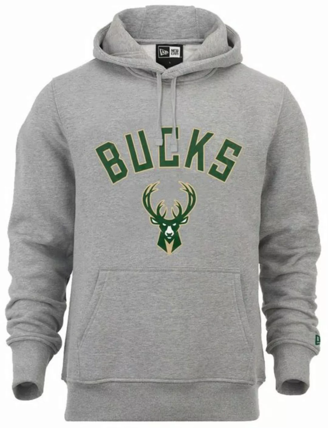 New Era Team Logo Po Milwaukee Bucks Kapuzenpullover M Grey günstig online kaufen