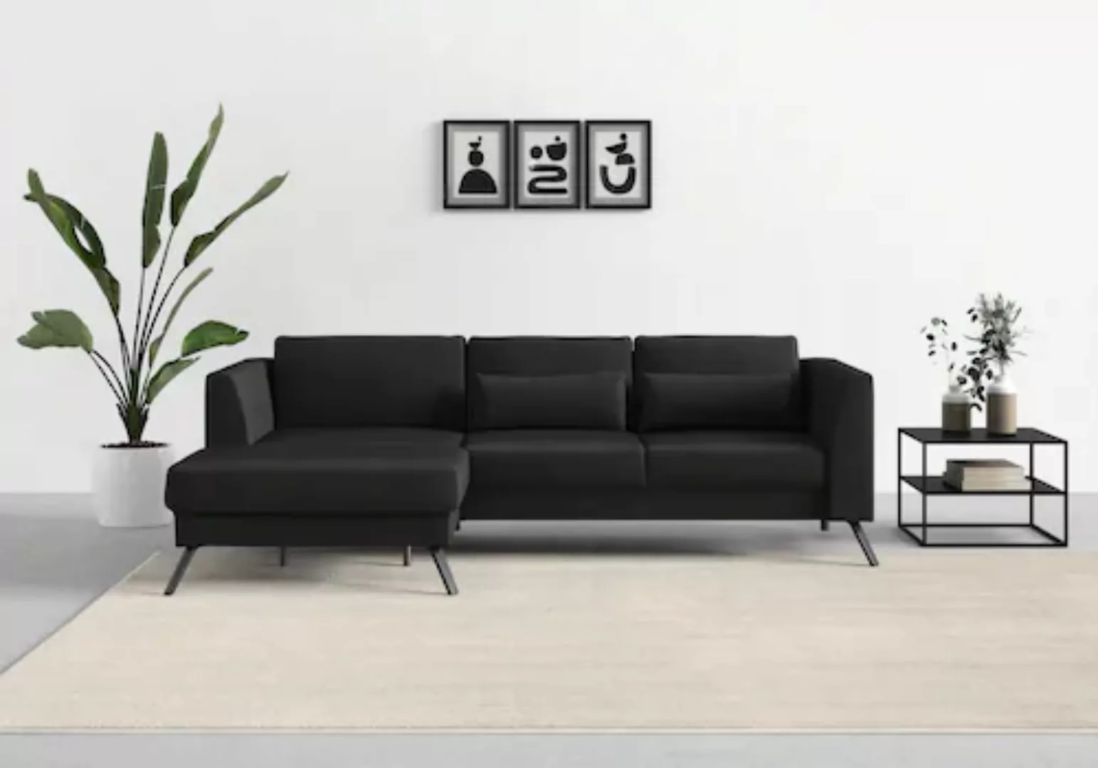 sit&more Ecksofa »Lindholm L-Form«, mit Sitztiefenverstellung und Federkern günstig online kaufen