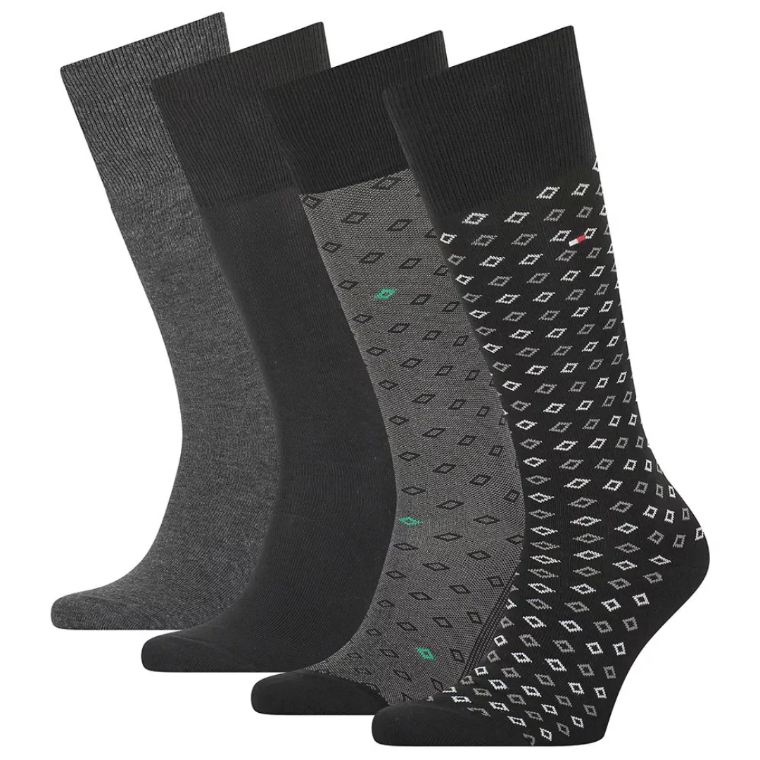 Tommy Hilfiger Tin Kneehigh Geschenkbox Socken 4 Paare EU 43-46 Black günstig online kaufen