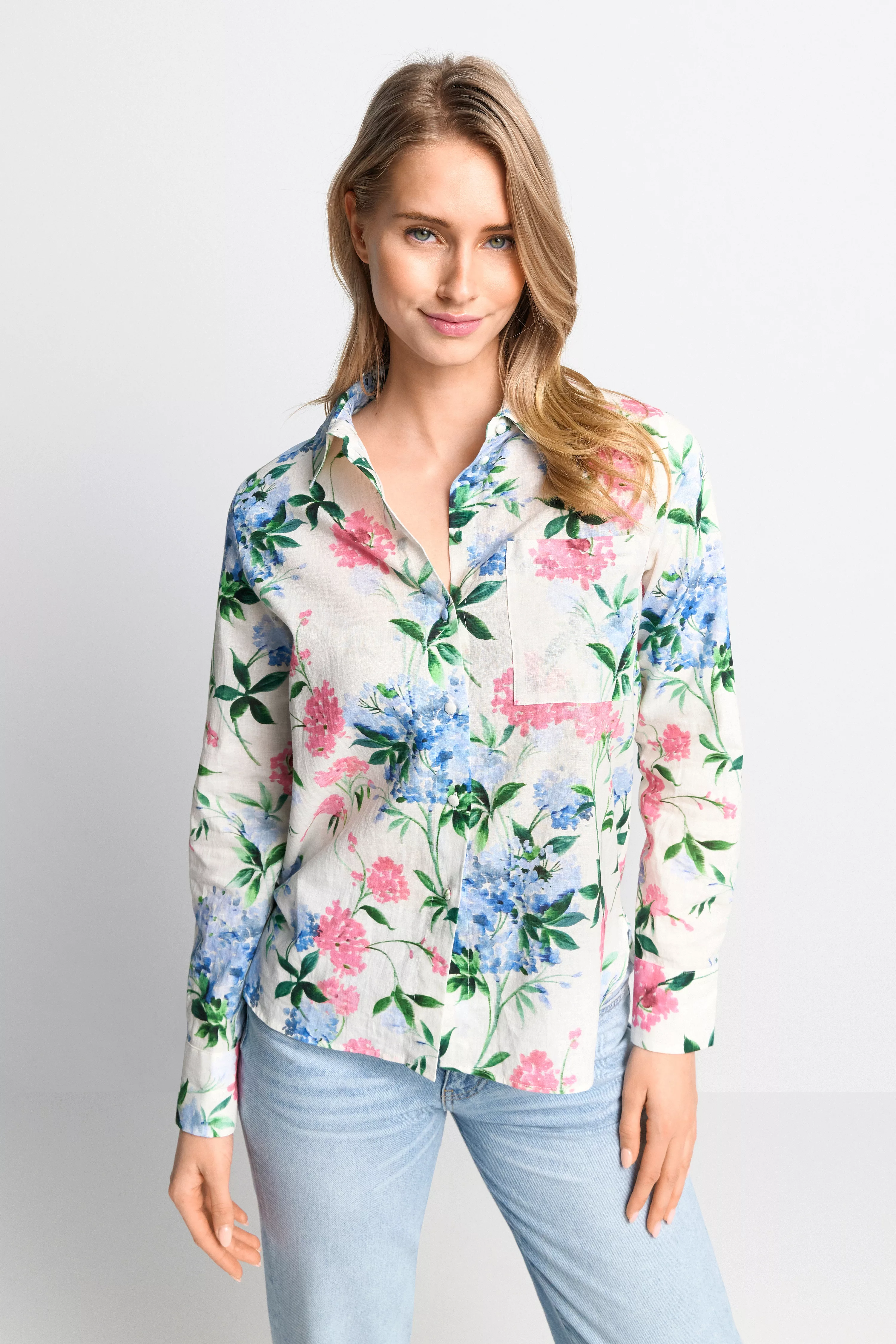 Rich & Royal Blusenshirt printed blouse sustainable, whisper white günstig online kaufen