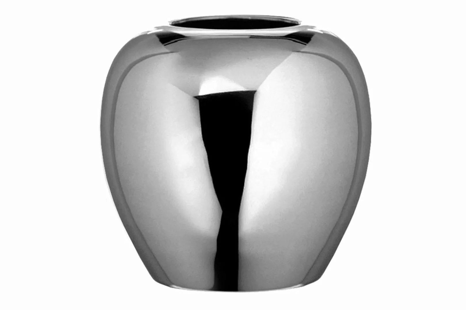 LOSONE Vase silber glänzend L - Höhe 25 cm, Durchmesser 25 cm günstig online kaufen