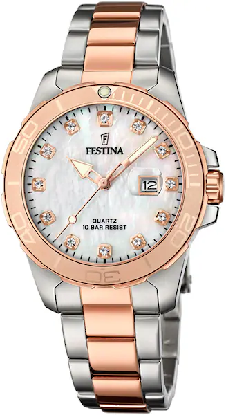 Festina Quarzuhr »F20505/1«, Armbanduhr, Damenuhr, Edelstahlarmband, bis 10 günstig online kaufen