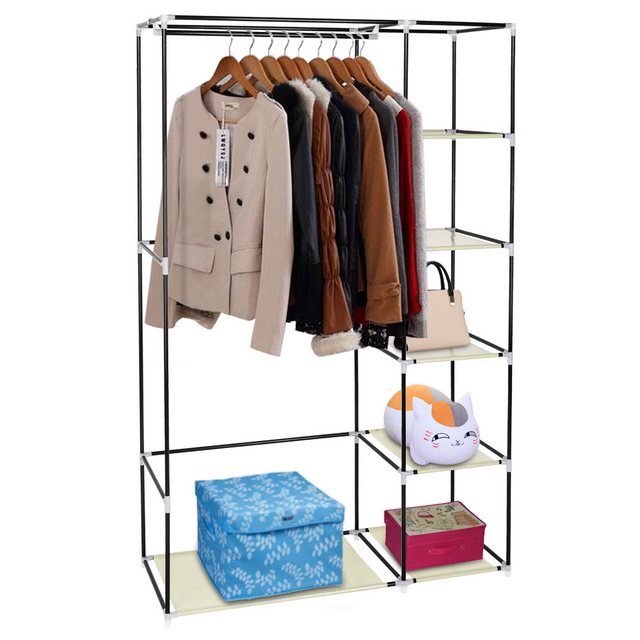 Rutaqian Kleiderschrank Tragbarer Schrank,Kleiderschrank,106x44x170cm Kleid günstig online kaufen