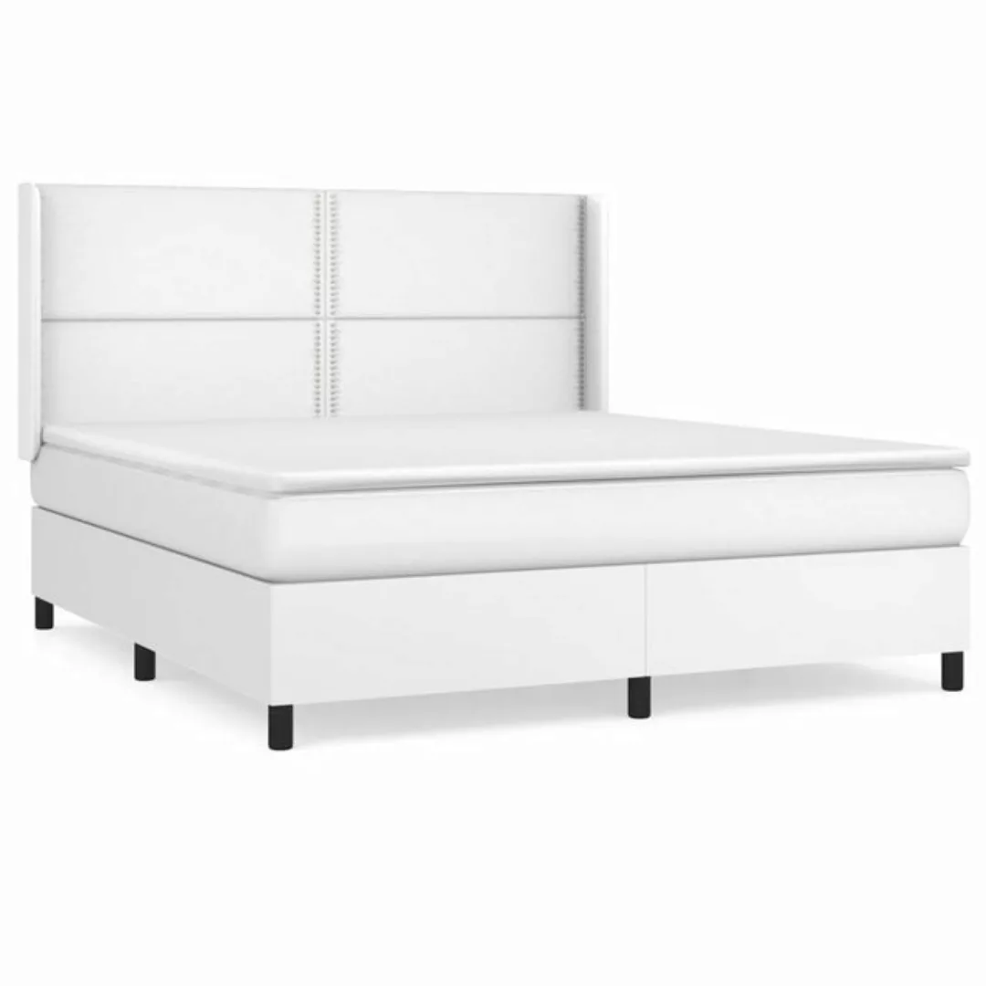 vidaXL Boxspringbett Bett Boxspringbett Kunstleder komplett mit Matratze & günstig online kaufen