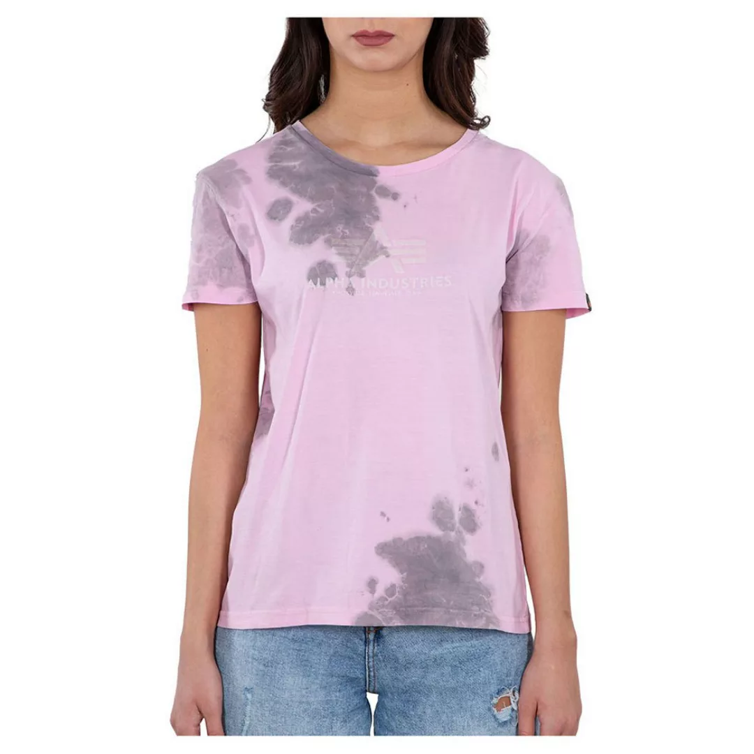 Alpha Industries Basic Batik Kurzärmeliges T-shirt S Pastel Grey Batik günstig online kaufen