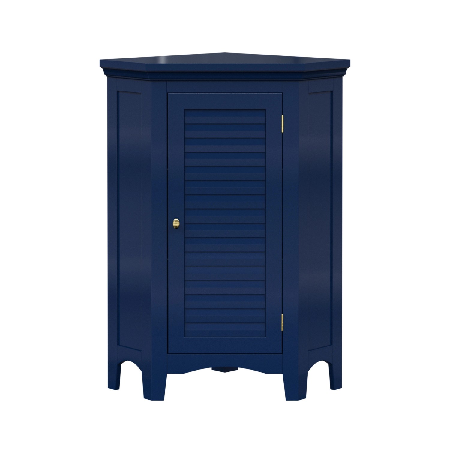 Teamson Home Eckschrank Freistehend Navy Glancy Lamellentür günstig online kaufen