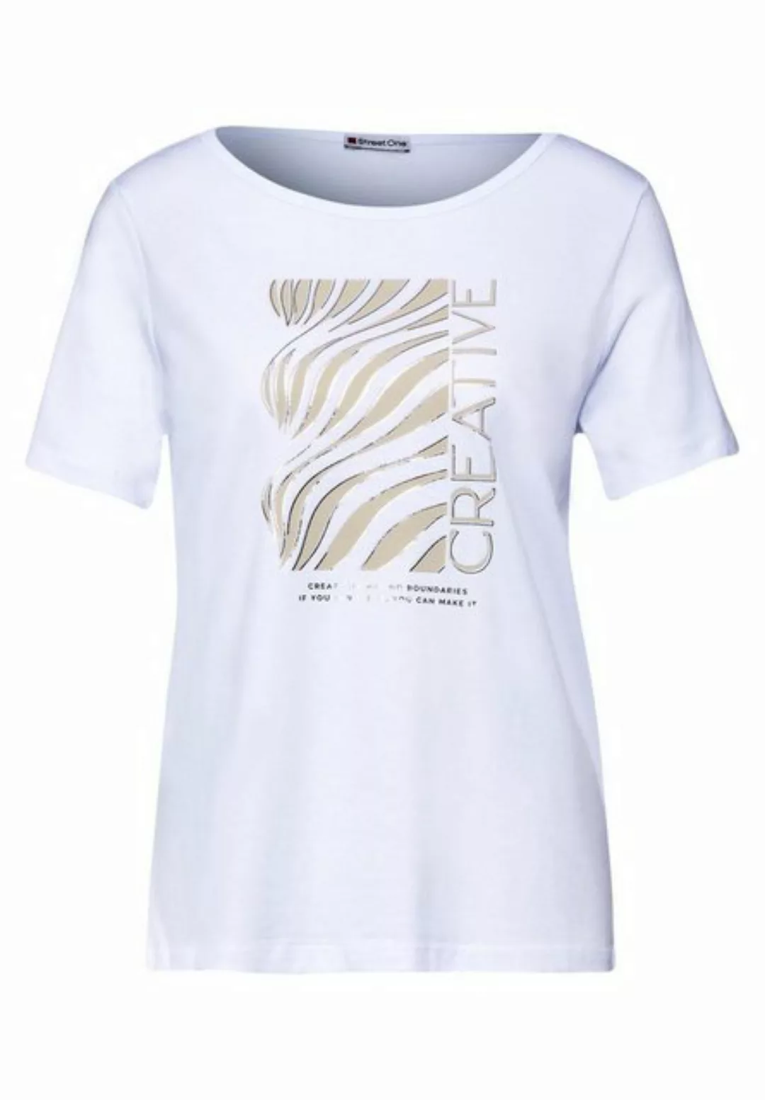 STREET ONE T-Shirt LTD QR organic wave partprint günstig online kaufen