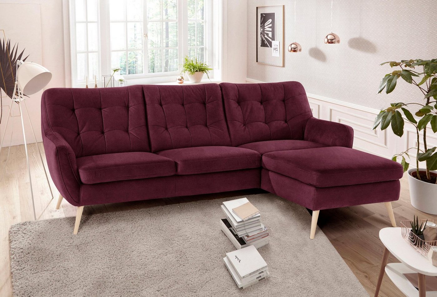 exxpo - sofa fashion Ecksofa "Nappa, kompakt und komfortabel, bequem, zeitl günstig online kaufen