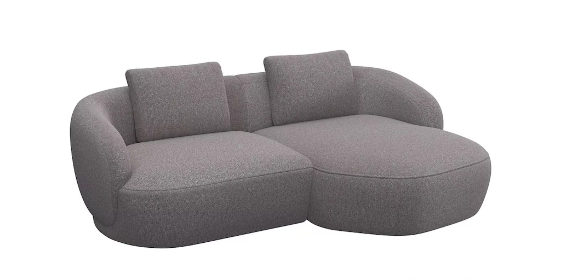 FLEXLUX Wohnlandschaft "Torino, rund, L-Form, Sofa-Ecke mit Recamiere, Long günstig online kaufen