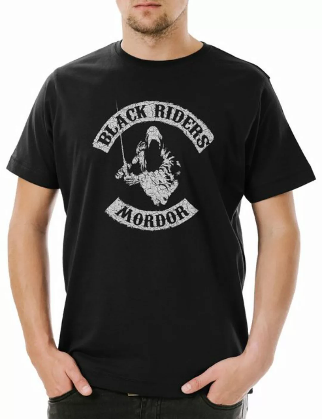 Urban Backwoods Print-Shirt Black Riders MC Herren T-Shirt Lord of Herr der günstig online kaufen