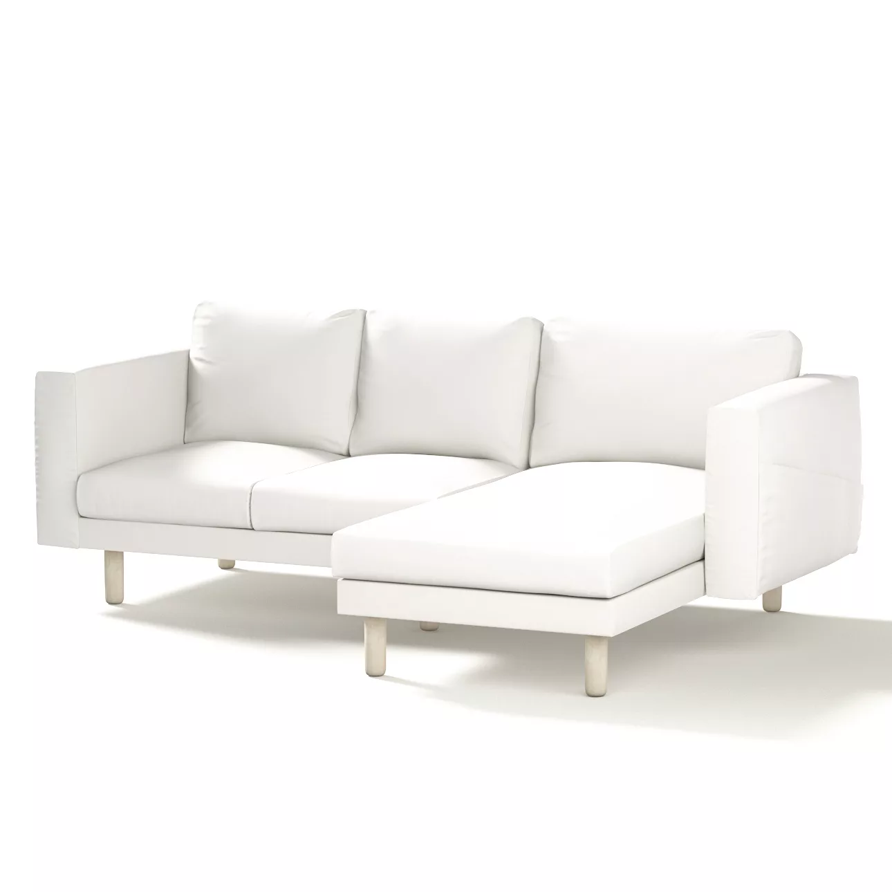 Bezug für Norsborg 3-Sitzer Sofa mit Recamiere, weiss, Norsborg Bezug für 3 günstig online kaufen