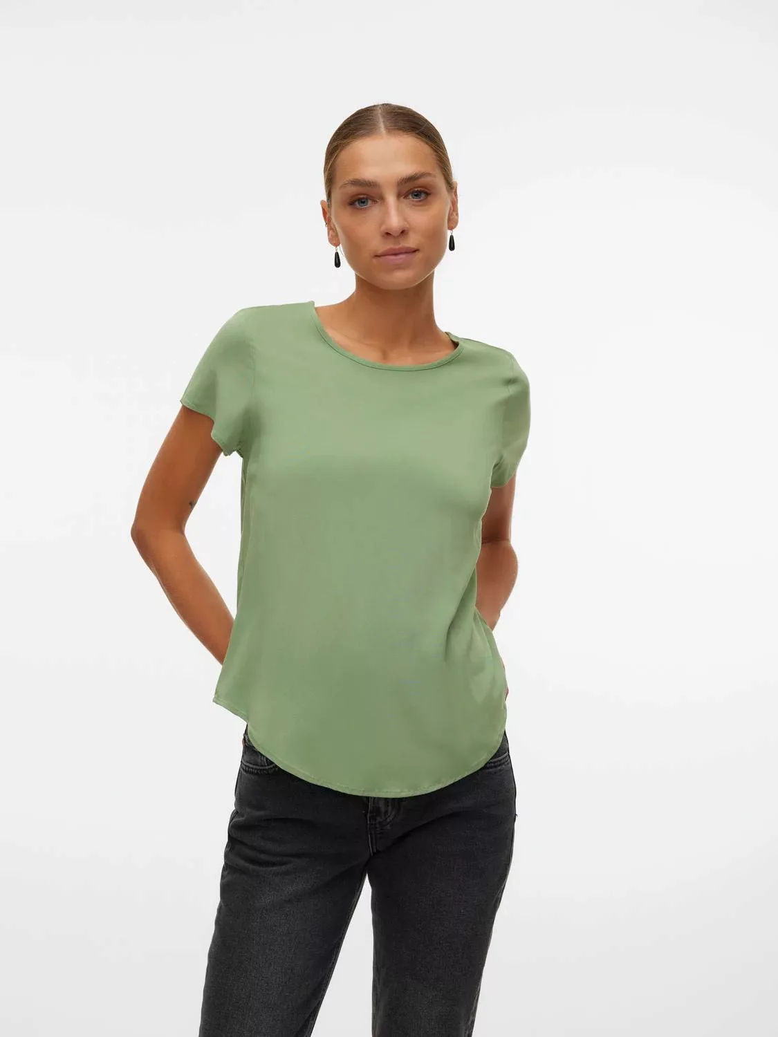 Vero Moda Blusenshirt "VMBELLA SS TOP WVN GA NOOS" günstig online kaufen