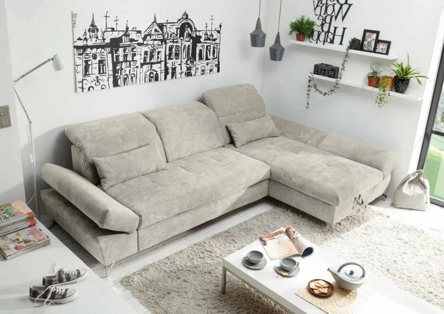 ED EXCITING DESIGN Ecksofa, MELFI Ecksofa Polstergarnitur Sofagarnitur 275 günstig online kaufen