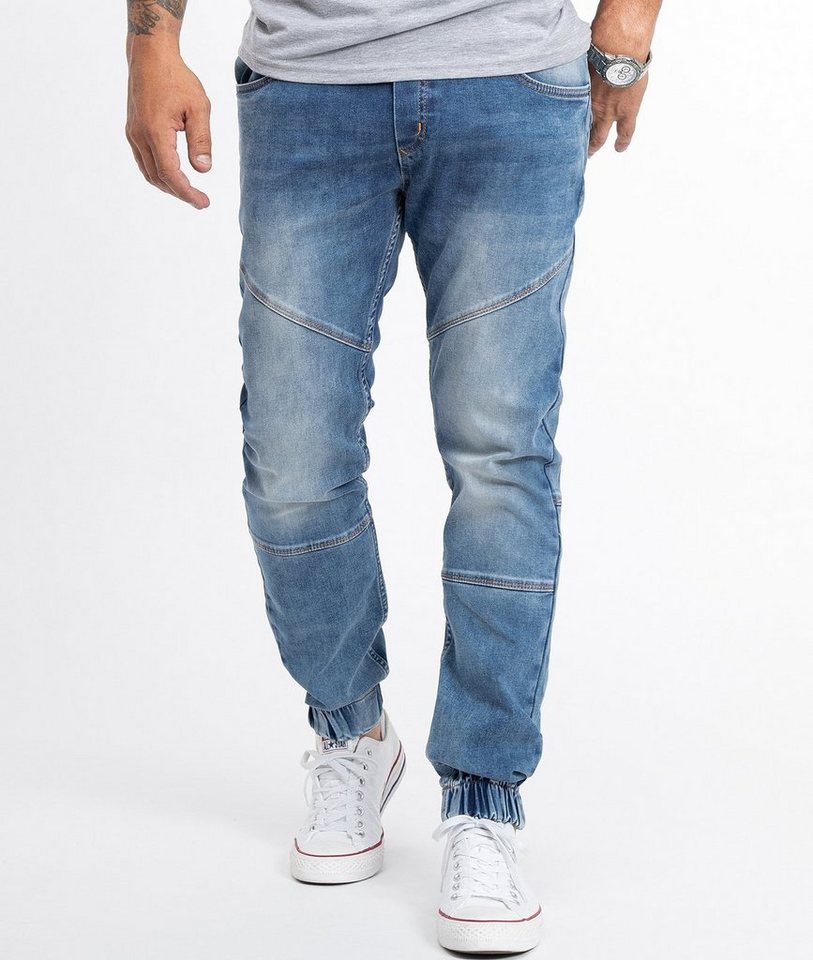 Rock Creek Tapered-fit-Jeans Herren Jeans Jogger-Style Blau RC-2184 günstig online kaufen