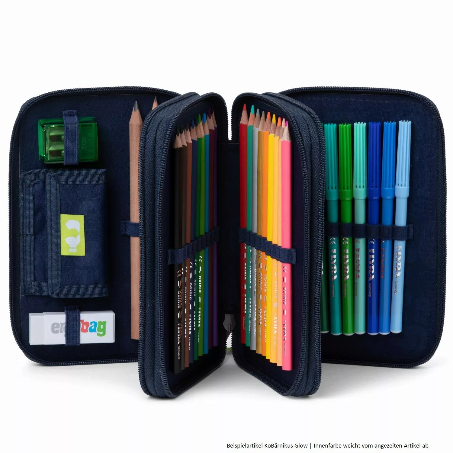 ergobag Federmäppchen Mäppchen, (40-teilig), mit Spitzer, günstig online kaufen