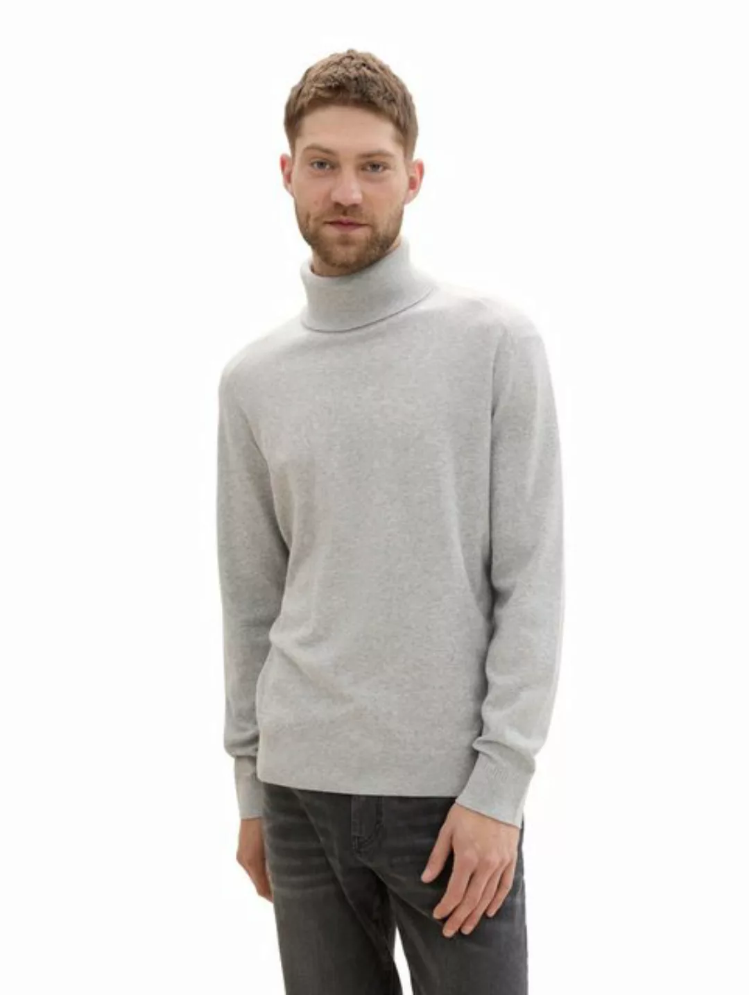 TOM TAILOR Rollkragenpullover, in melierter Optik günstig online kaufen