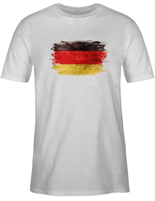 Shirtracer T-Shirt Deutschland Flagge Vintage, Germany, Schwarz Rot Gold 20 günstig online kaufen