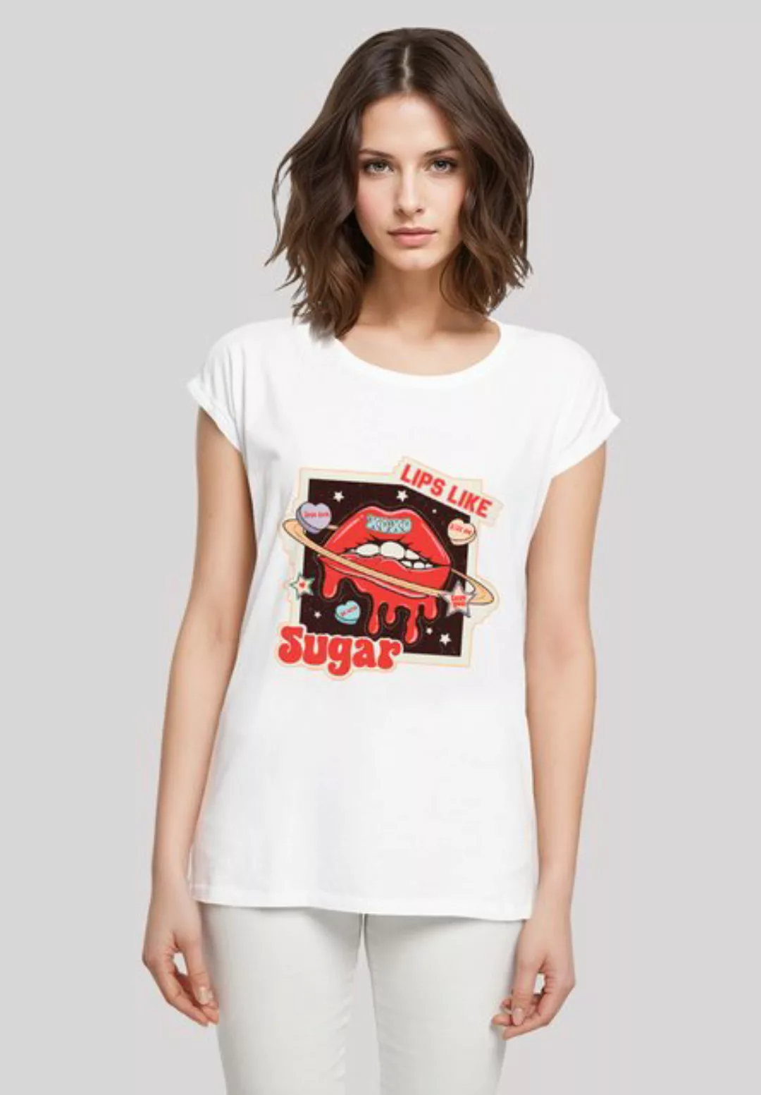 F4NT4STIC T-Shirt Lips like sugar retro Valentinstag Premium Qualität günstig online kaufen