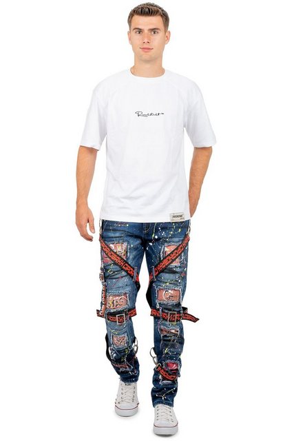 Cipo & Baxx Regular-fit-Jeans Bunte Hose BA-CD716 Destroyed Effekt mit Extr günstig online kaufen