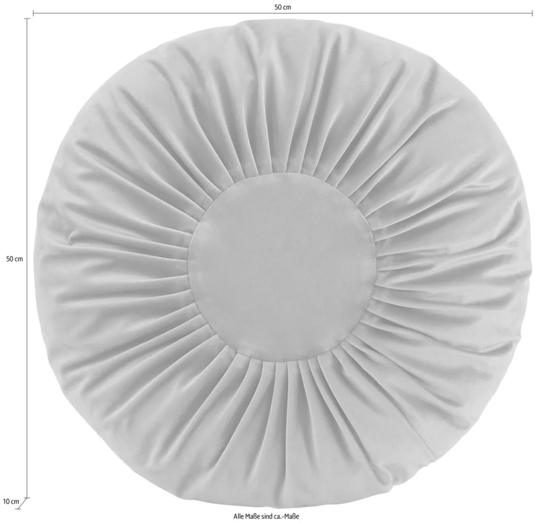 H.O.C.K. Dekokissen »Nobile Samt mit Raffung«, Kissenhülle mit Füllung, 1 S günstig online kaufen