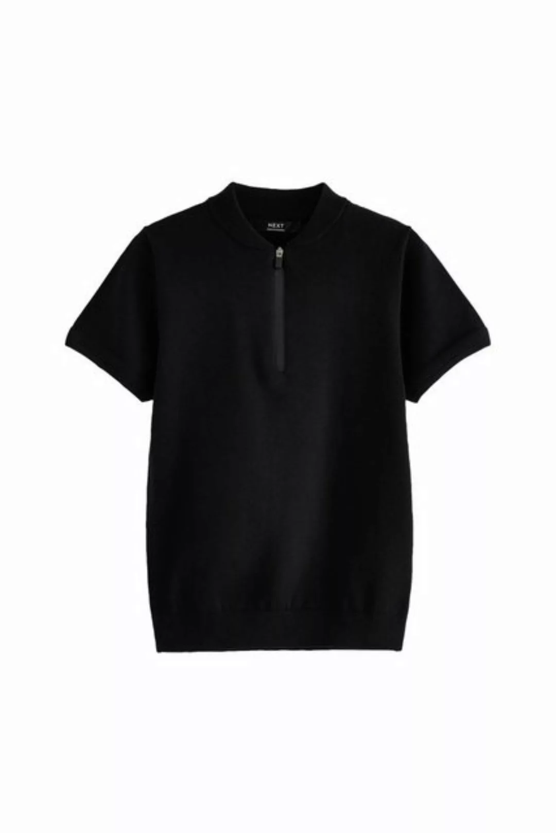 Next Polokragenpullover Strick-Poloshirt mit RV-Kragen 100 % Baumwolle (1-t günstig online kaufen