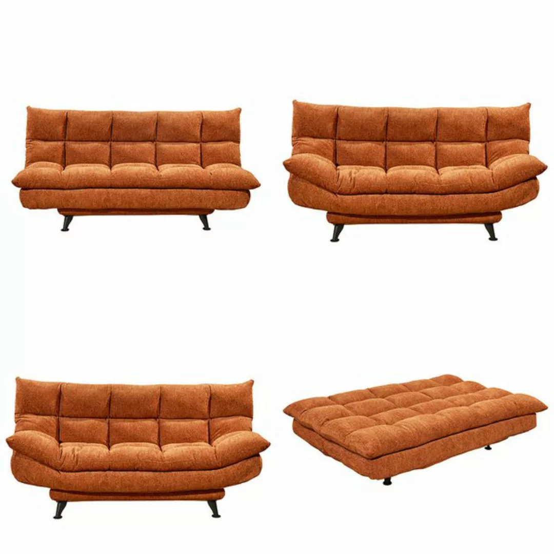 Lomadox Schlafsofa MONTORO-09, Schlafcouch ausklappbar MONTORO-09, cognacfa günstig online kaufen