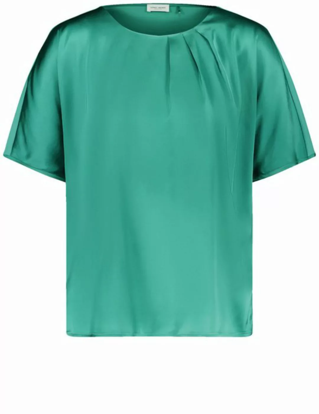 GERRY WEBER Kurzarmshirt Fließendes Blusenshirt mit Material-Patch günstig online kaufen