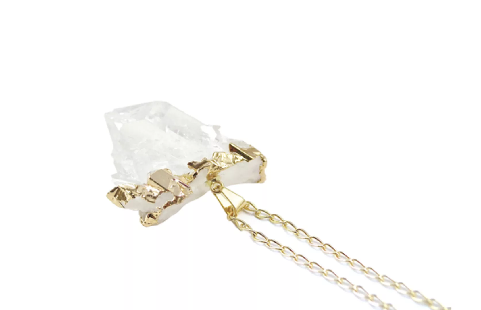 Mountain Rock - Bergkristall Halskette Silber Oder Gold günstig online kaufen