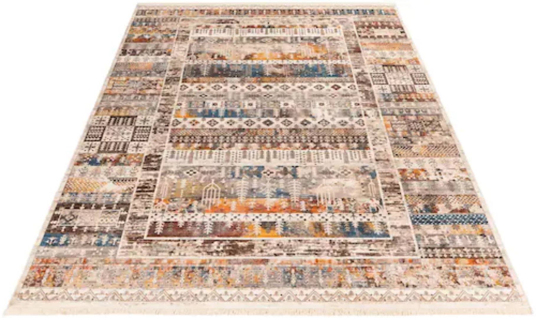 Obsession Teppich »My Laos 464«, rechteckig, Kurzflor, Ethno Design, mit Fr günstig online kaufen
