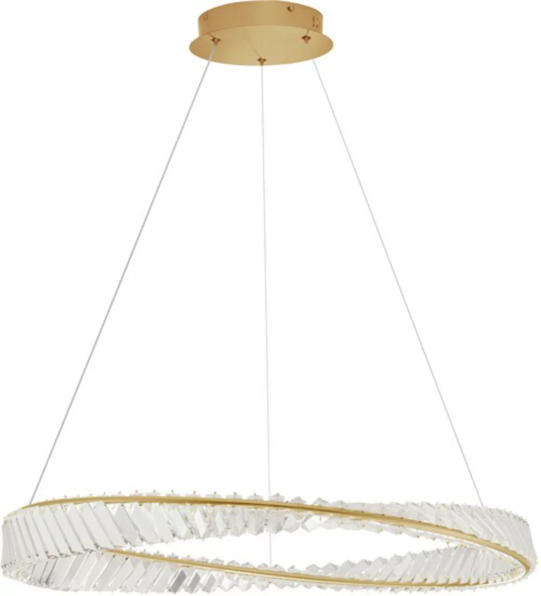 LED Pendelleuchte Aurelia in Gold und Transparent 43W 4139lm günstig online kaufen