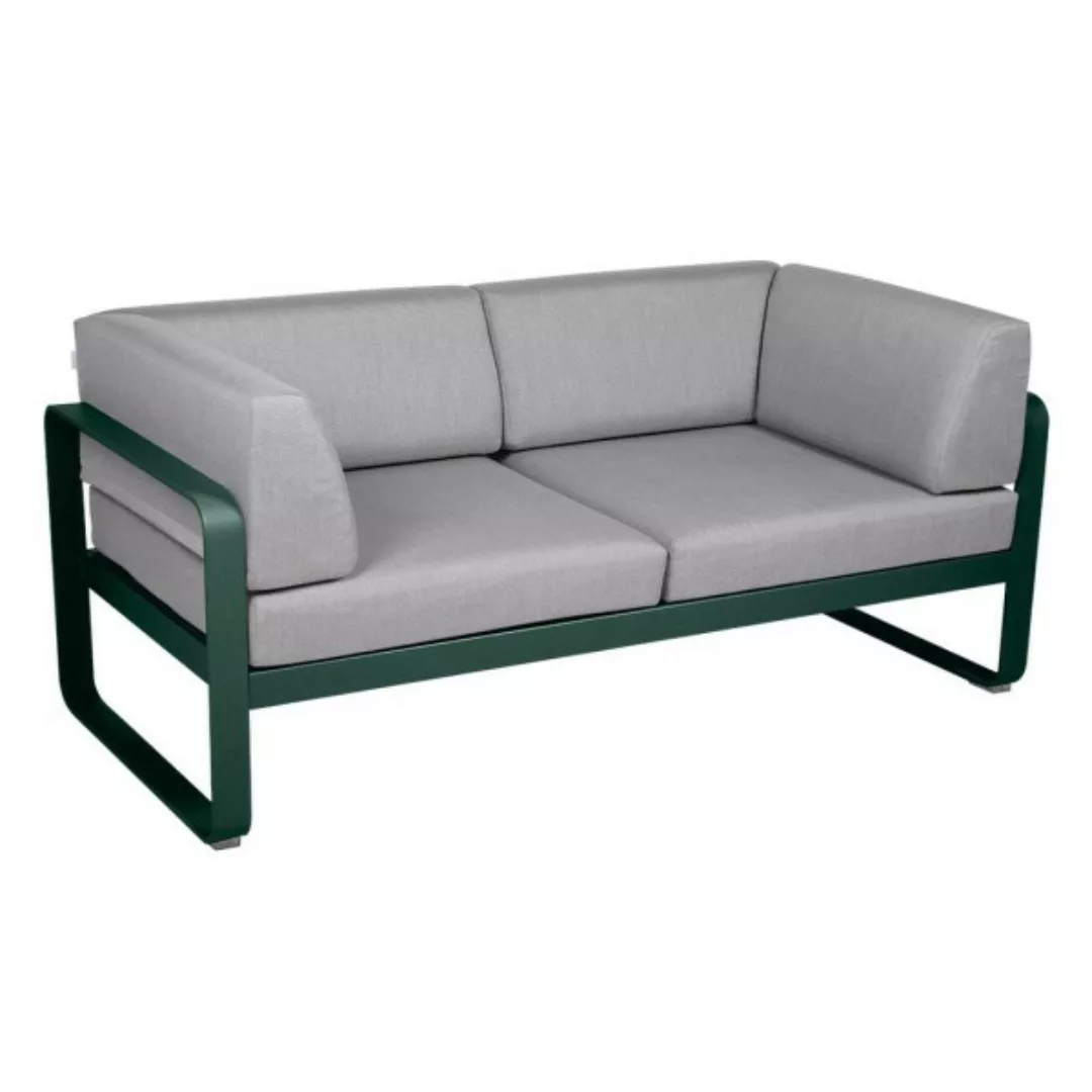 Bellevie 2-Sitzer Club Sofa 02 Zederngrün 79 Flanellgrau günstig online kaufen