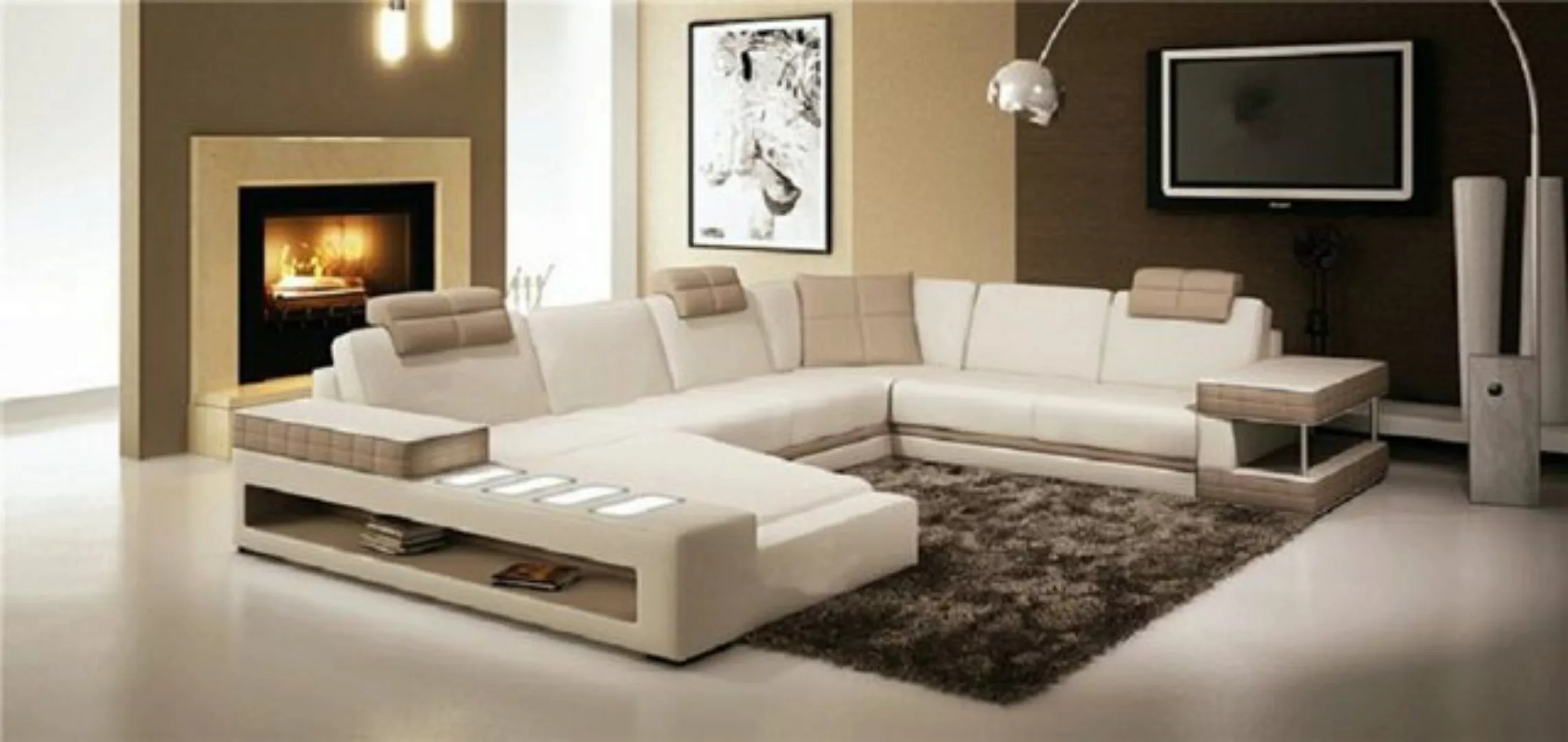JVmoebel Ecksofa U Form Sofa Couch Polster Wohnlandschaft Design Luxus Ecks günstig online kaufen