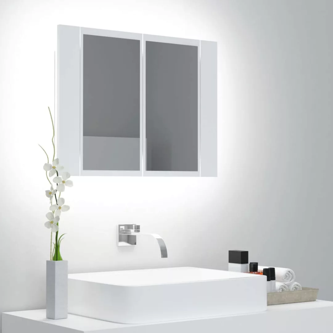 Led-bad-spiegelschrank Weiß 60x12x45 Cm günstig online kaufen