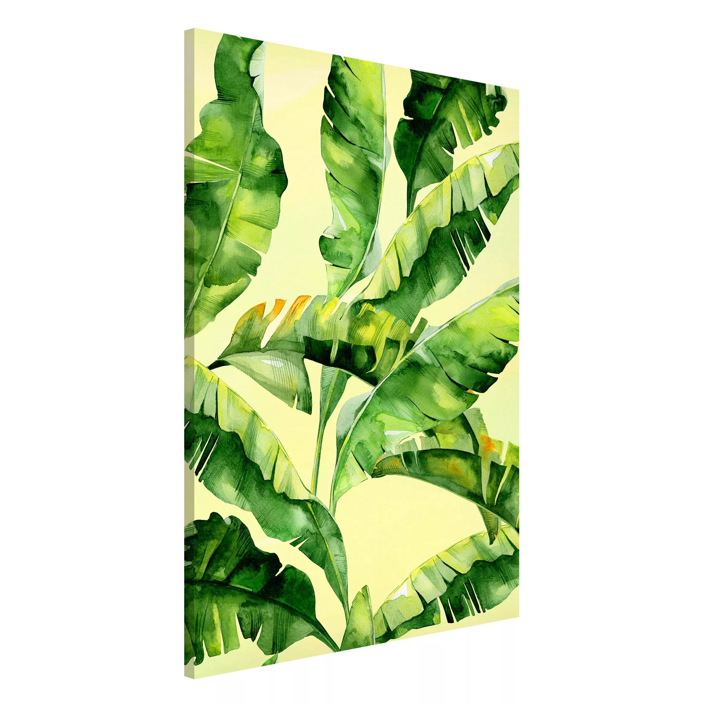 Magnettafel Blumen - Hochformat 2:3 Bananenblätter Aquarell günstig online kaufen