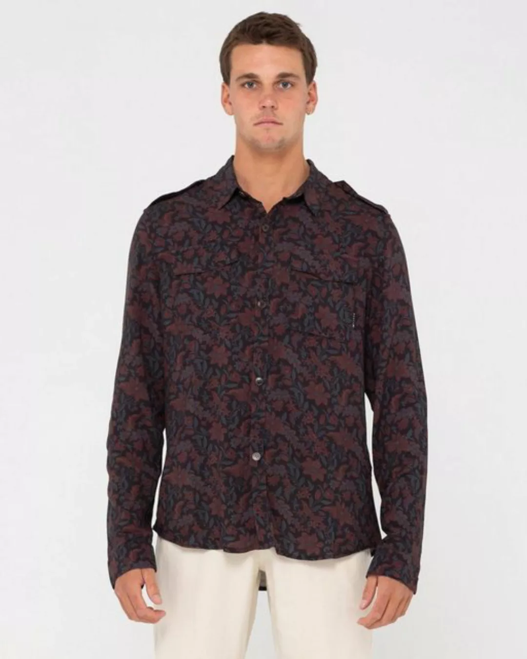 Rusty Langarmhemd DARK BATIK UTILITY LONG SLEEVE SHIRT günstig online kaufen