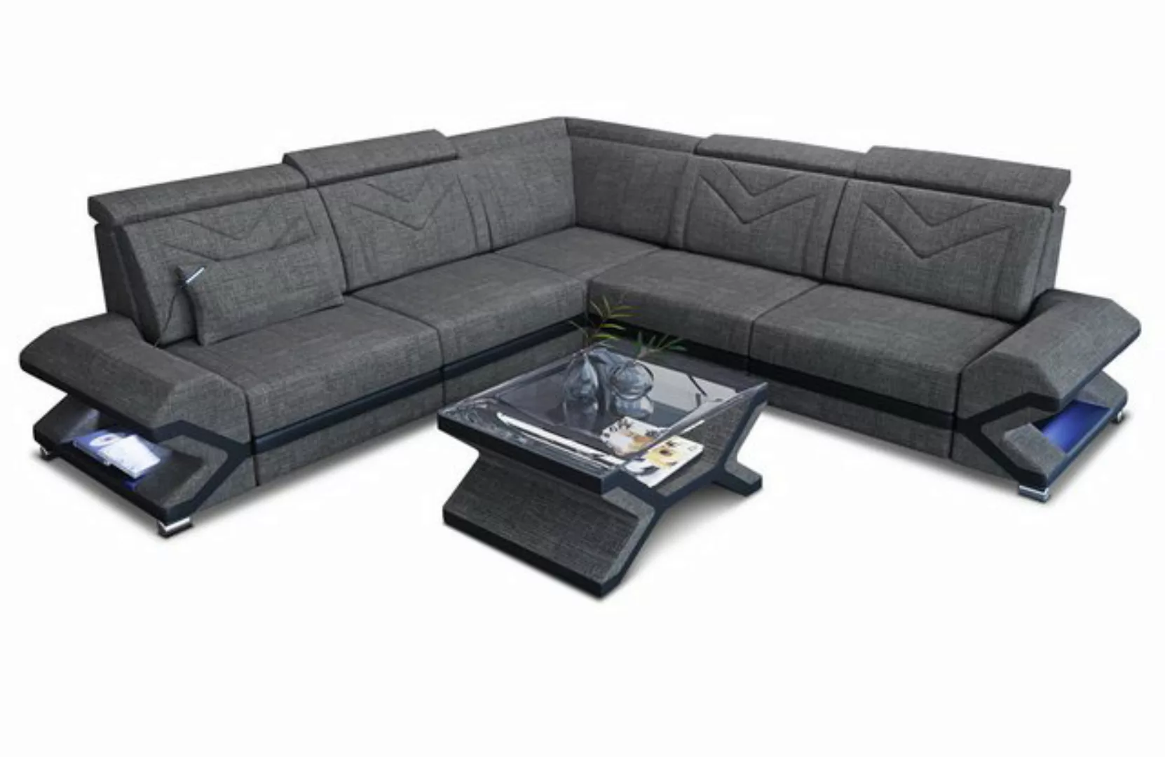 Sofa Dreams Ecksofa Stoffsofa Couch Stoff Sorrento L Form Polstersofa, mit günstig online kaufen