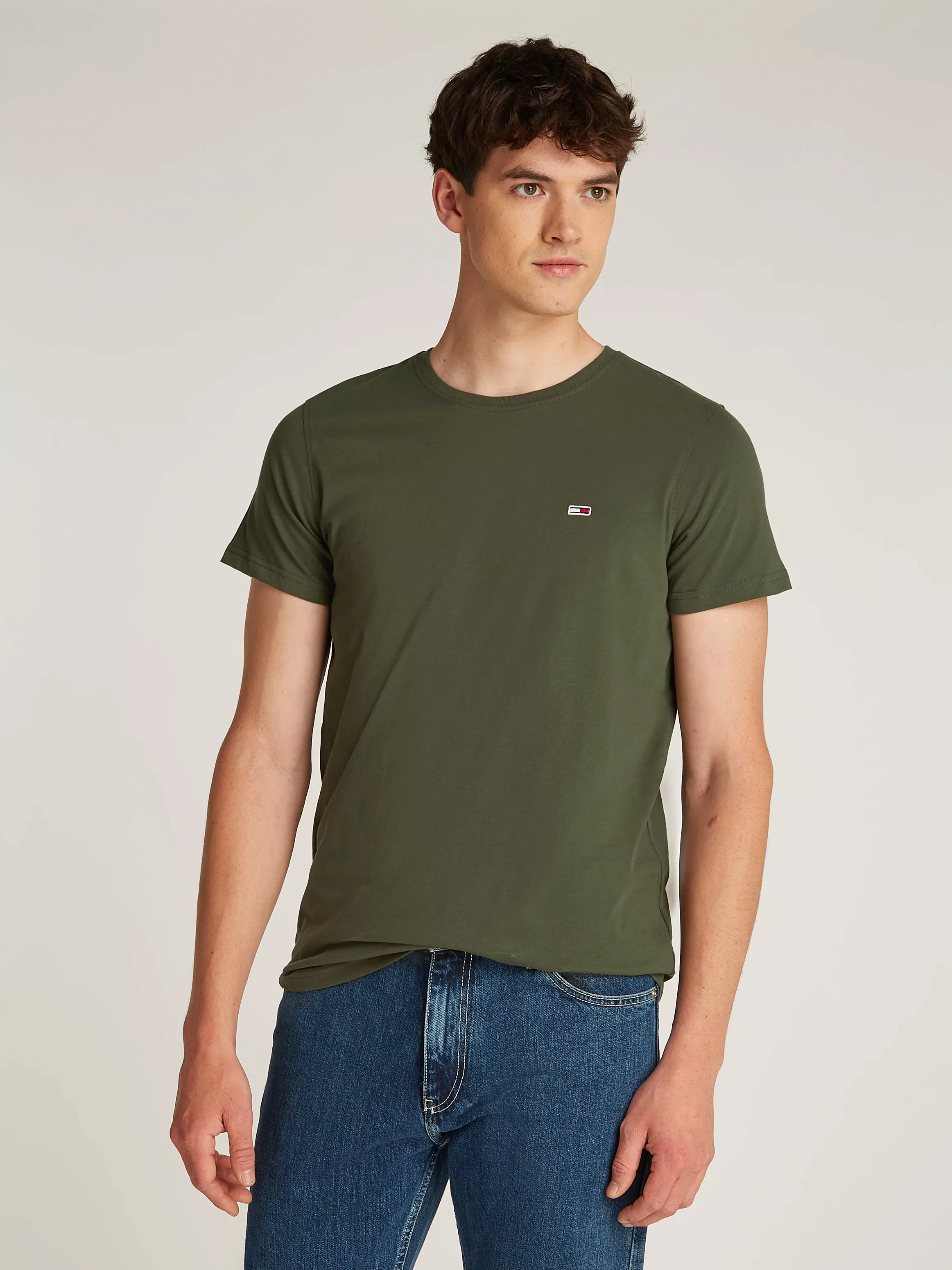 Tommy Jeans T-Shirt "TJM 2PACK SLIM JERSEY TEE", mit Markenlogo auf der Bru günstig online kaufen